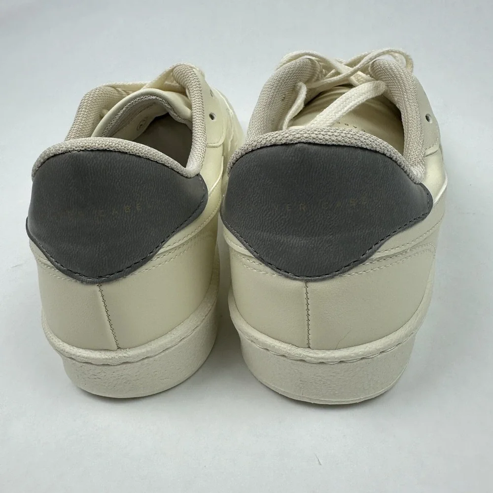 Oliver Cabell Court Sneakers Mens 41 Cream Grey Leather Low‎ Top Made in Italy